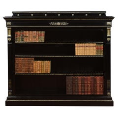 Napoleon III Brass Mounted Open Bookcase