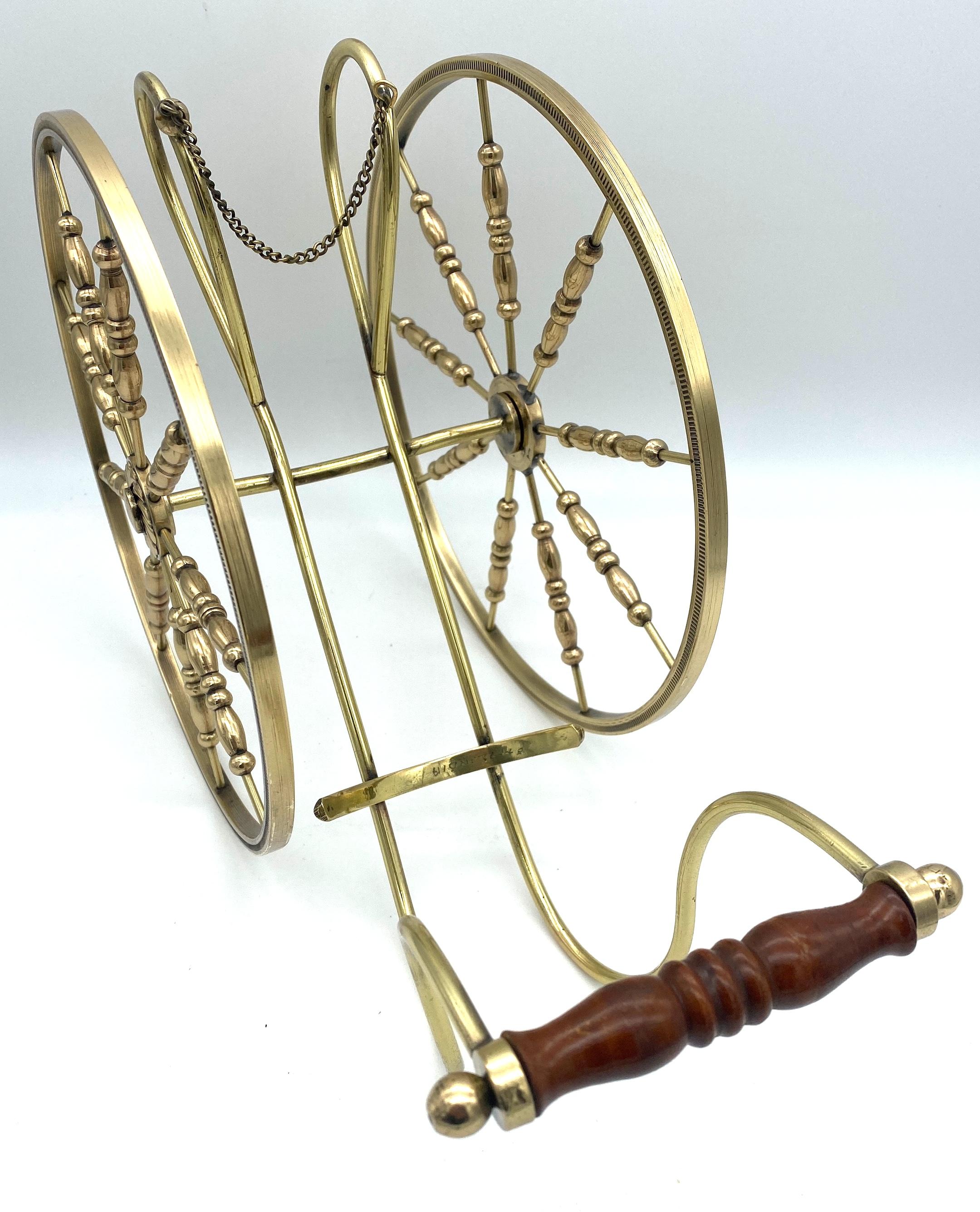 Napoleon III Brass  & Wood 'Cannon' Wine Trolley  For Sale 3