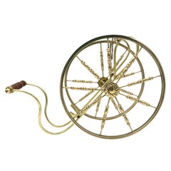 Napoleon III Brass  & Wood 'Cannon' Wine Trolley