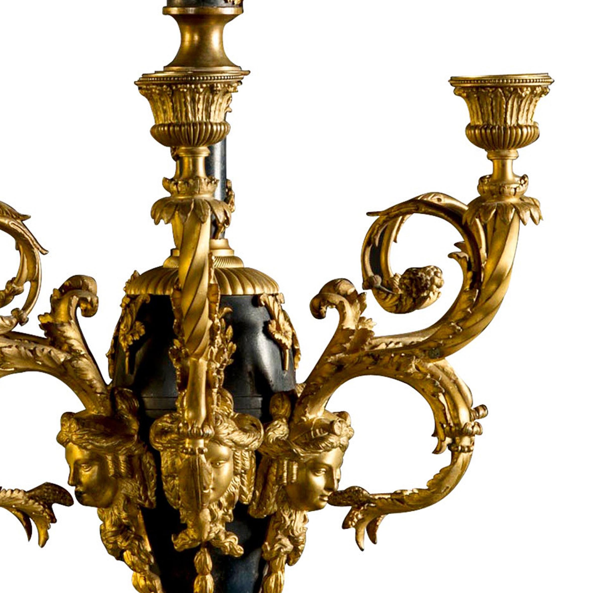 Napoleon III Bronze Chandelier, High Quality 1
