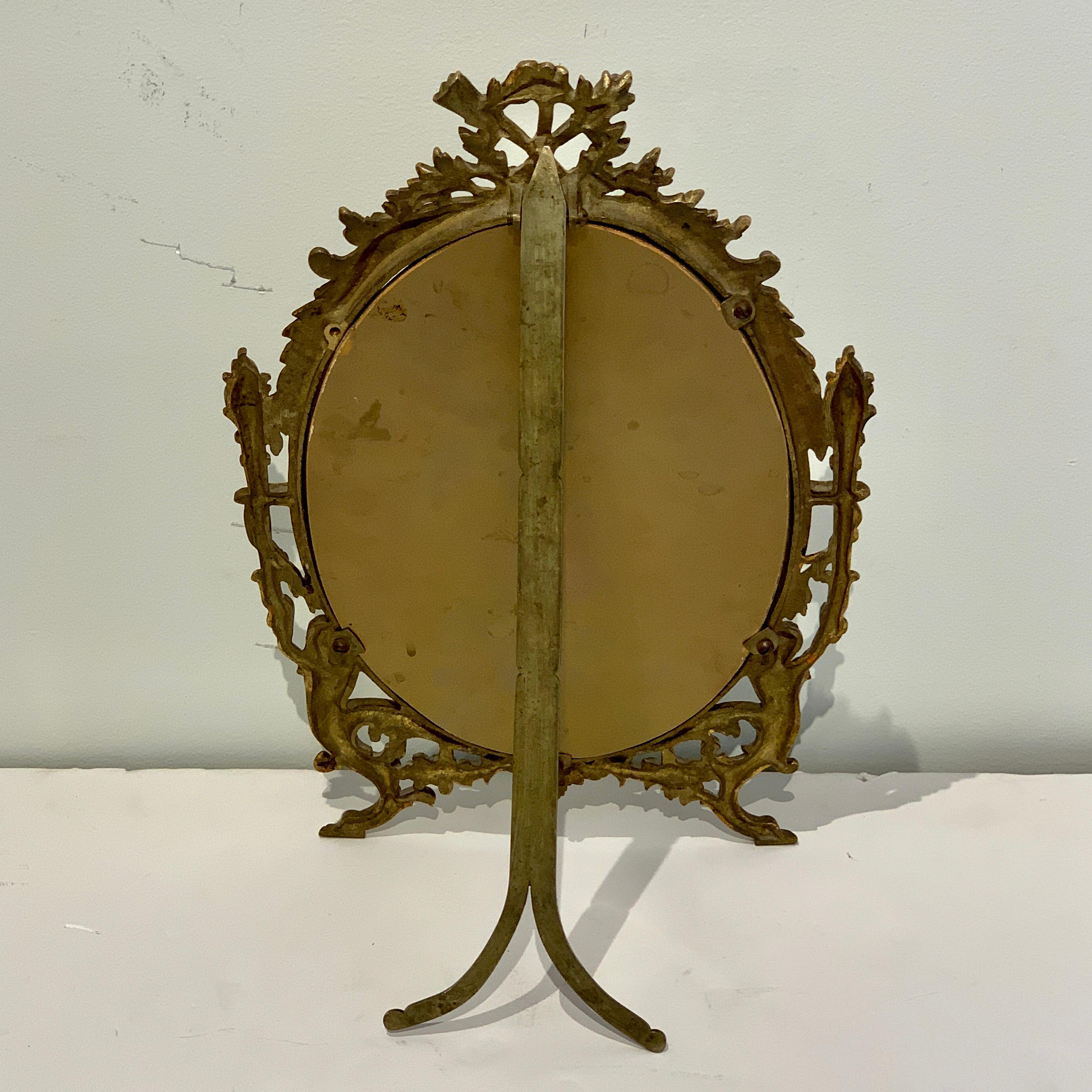 Napoleon III Bronze Dressing Mirror For Sale 2