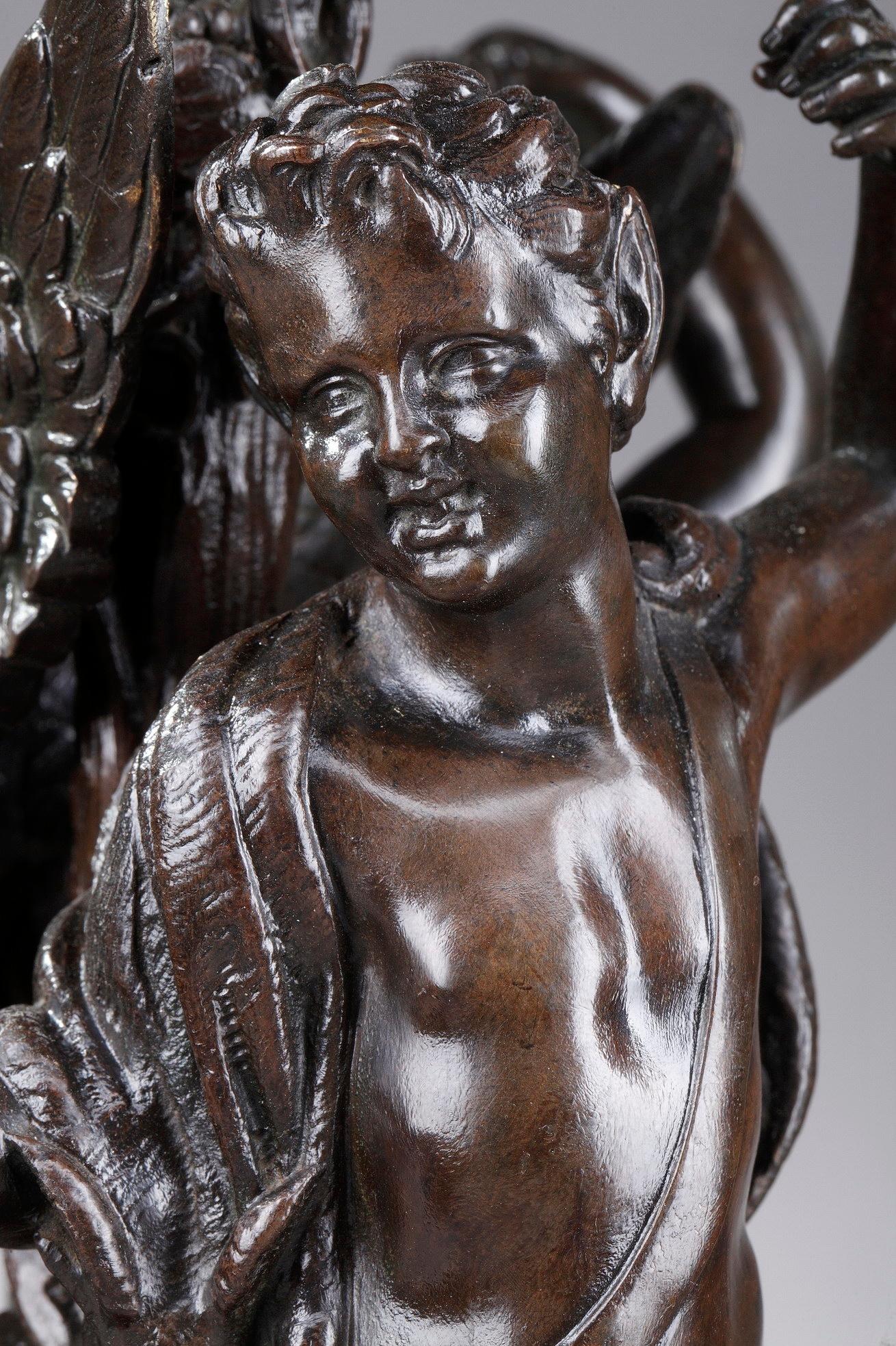 Obstschale aus Bronze mit mythologischer Dekoration aus der Zeit Napoleons III. im Angebot 2