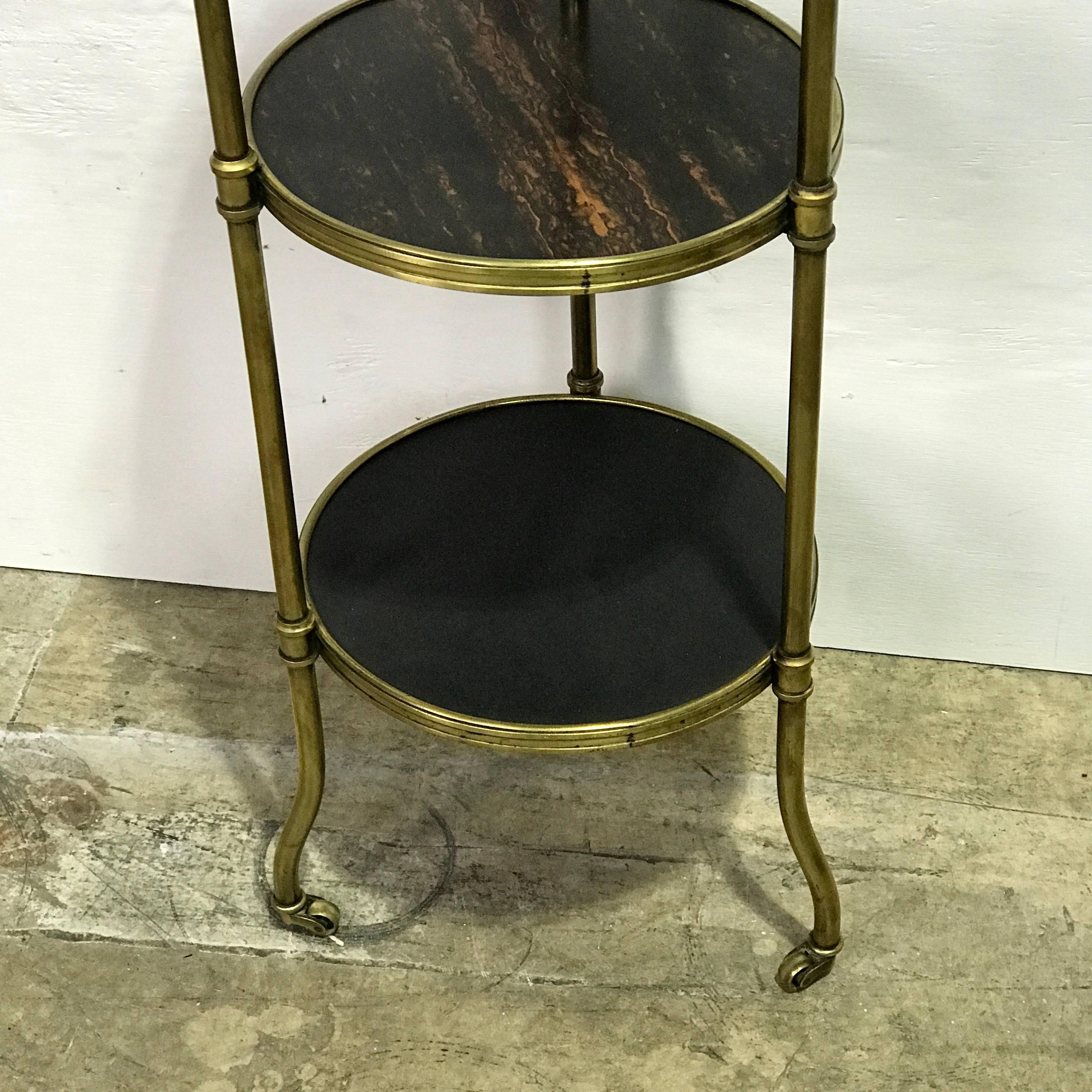 Napoleon III Bronze-Mounted Calamander 'Zebra' Wood Side Table In Good Condition In West Palm Beach, FL