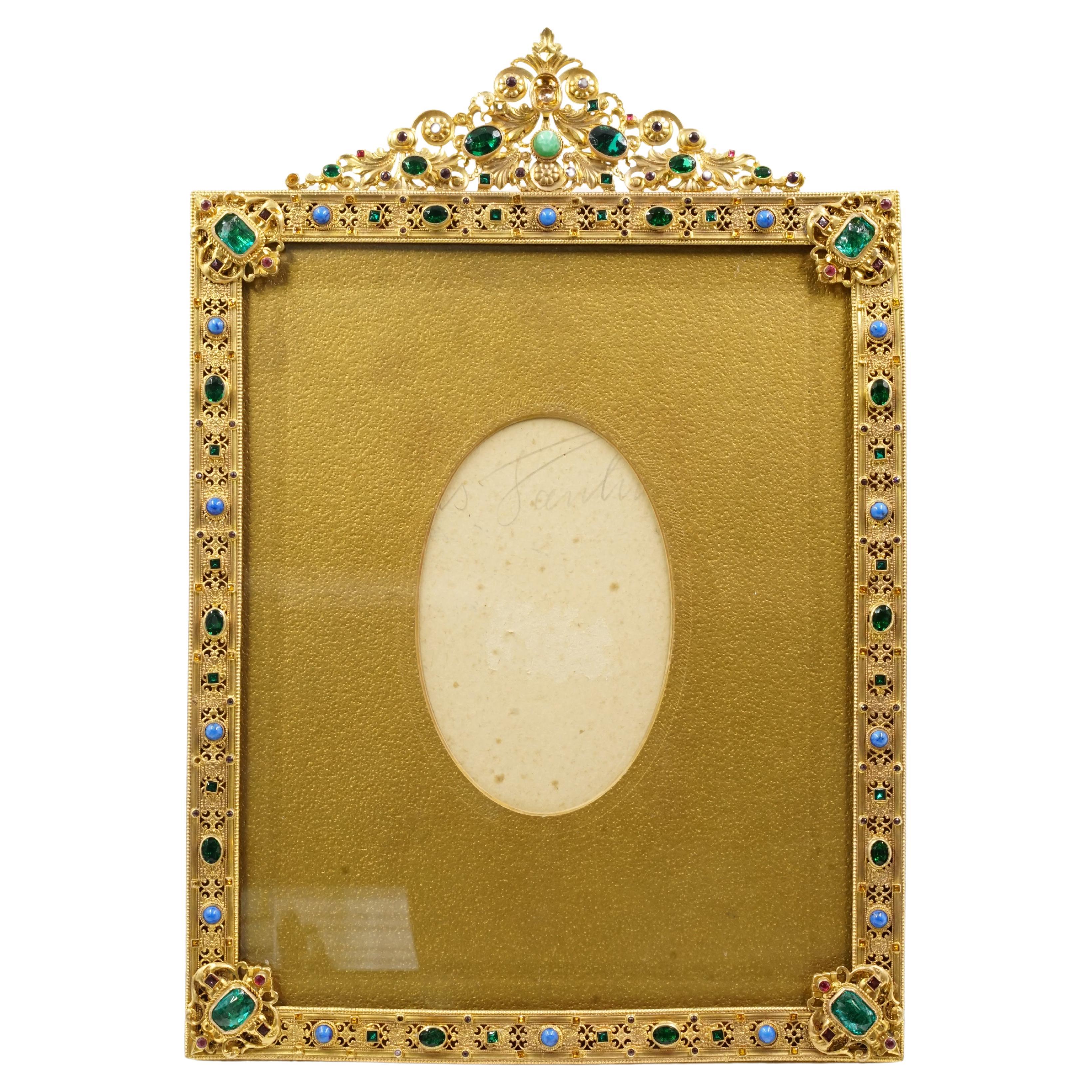 Napoleon III bronze photo frame