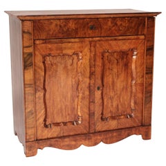 Napoleon III Burl Walnut Two Door Cabinet