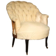 Napoleon III Buttoned Back Armchair