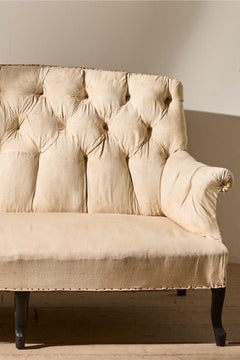 Napoleon III buttoned high back small sofa