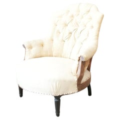 Napoleon III Buttoned shield back armchair