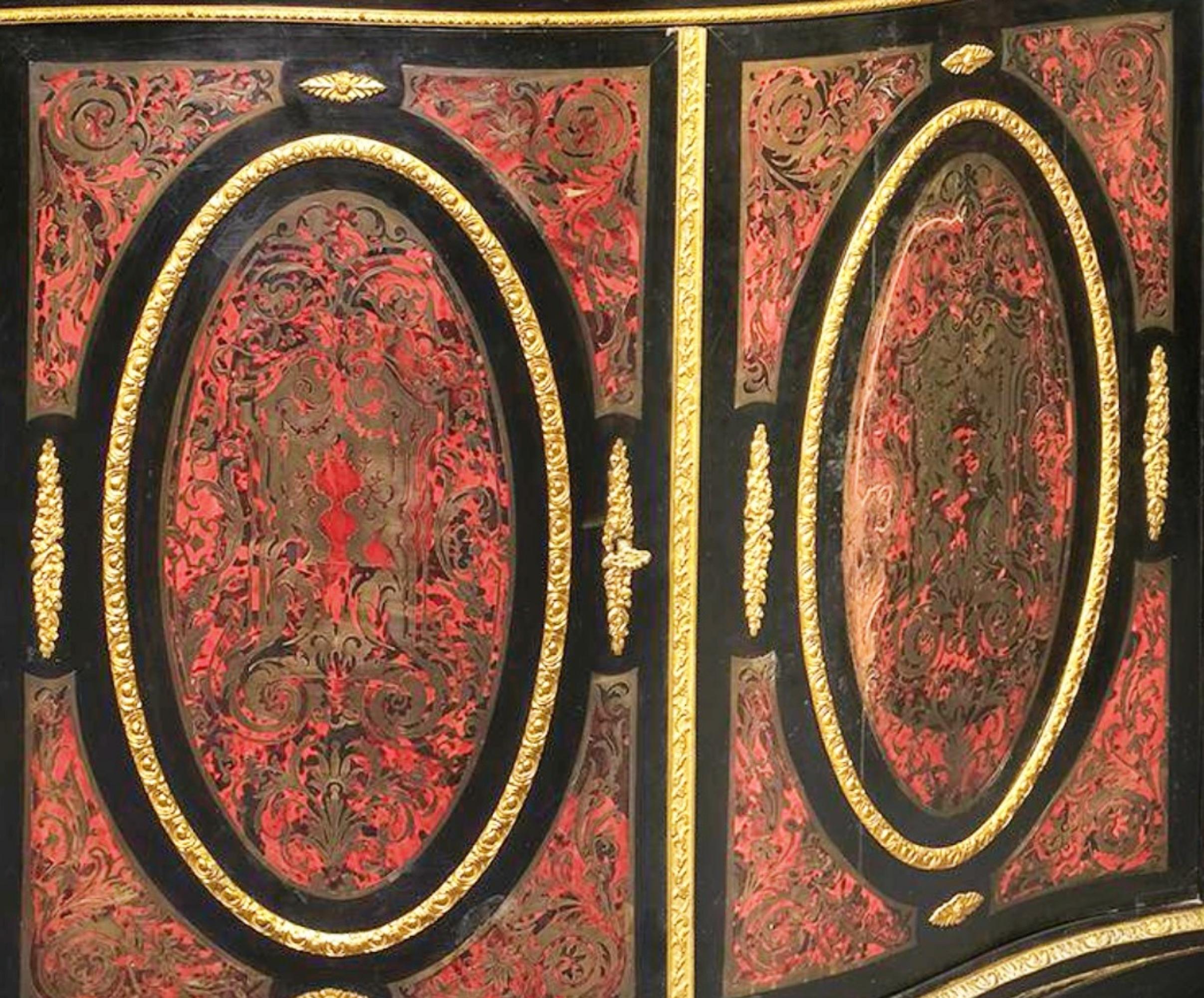 French Napoleon III Cabinet Boulle 19th Century For Sale