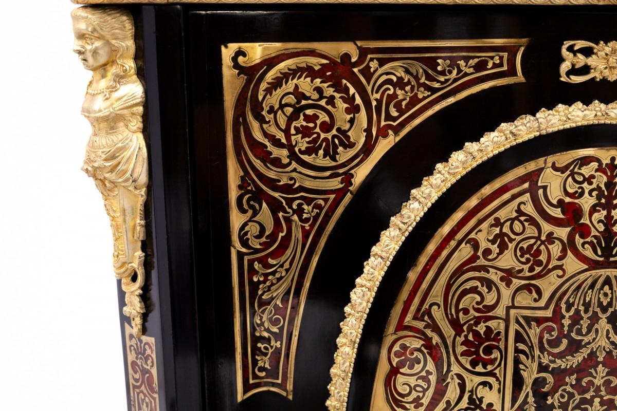Napoleon III Cabinet, Chest of Drawers in Boulle Style, France, 1850 For Sale 4