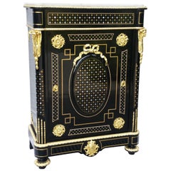 Napoleon III Cabinet in Boulle Ebony and Stars, France, 1870