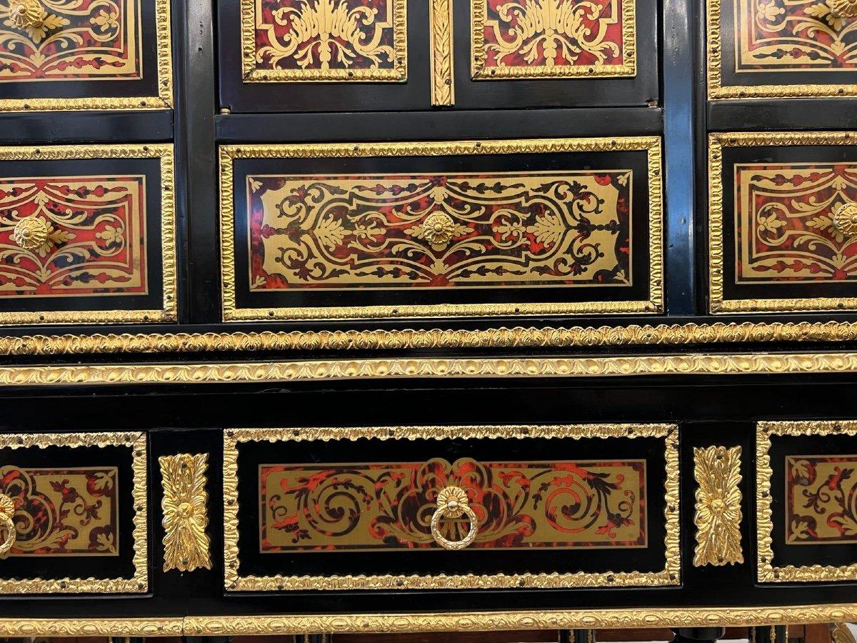 20ième siècle Cabinet Napoléon III en marqueterie de Boulle, milieu du 20e siècle. en vente