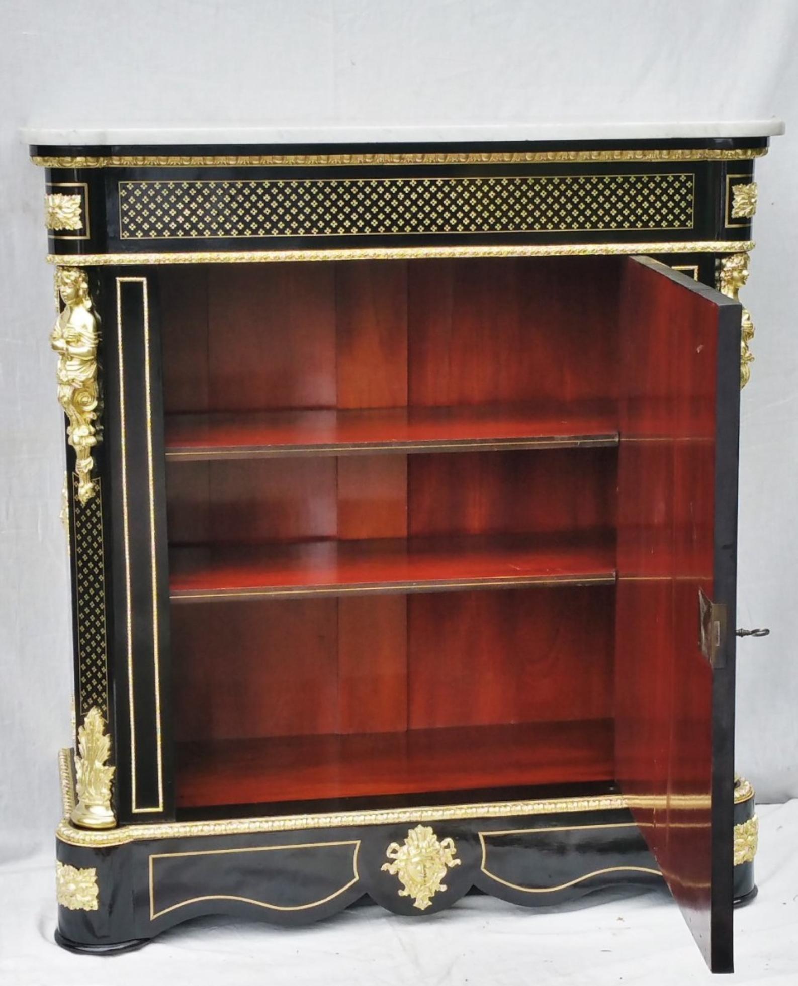 Napoleon III Cabinet in Boulle Queen's Style Marquetry, France, 1860 1