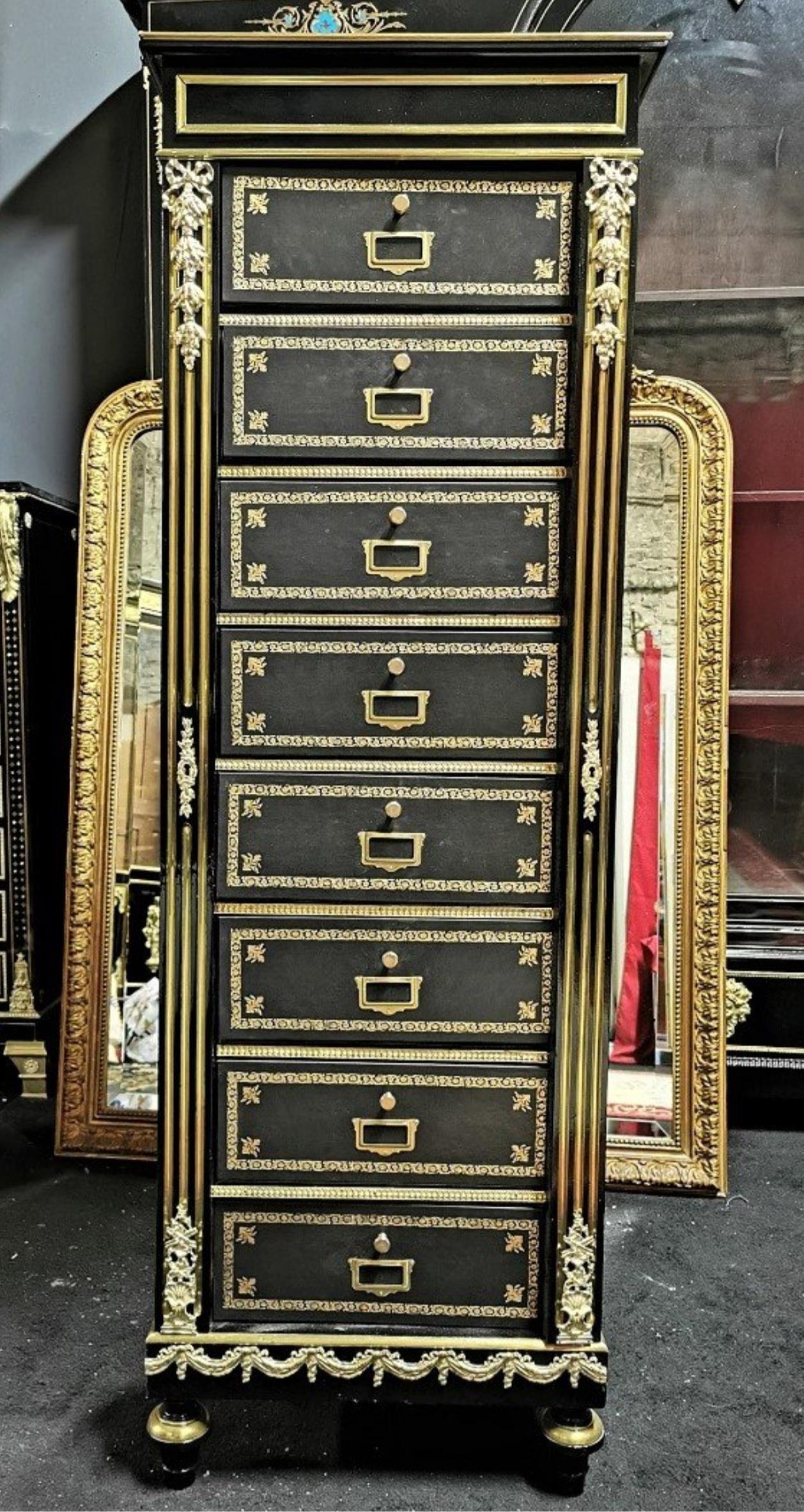Napoleon III Cardbox Documents Cabinet, France, 19th Century In Good Condition In Paris, FR