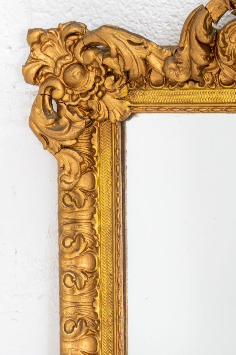 French Napoleon III Carved Giltwood Mirror, 19th C. For Sale
