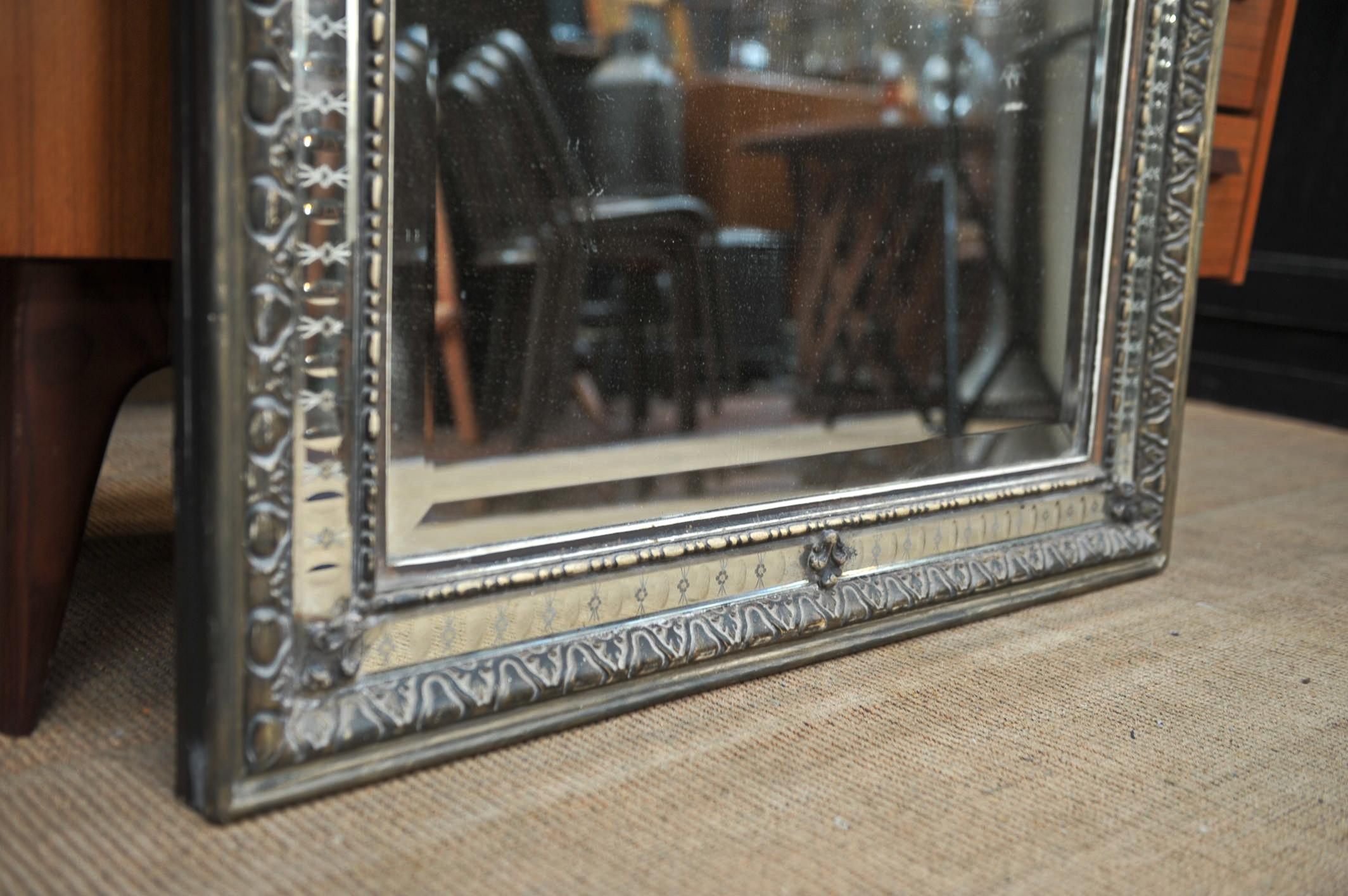 Napoleon III Carved Glass and Pine Wood Mirror, circa 1850 For Sale 6
