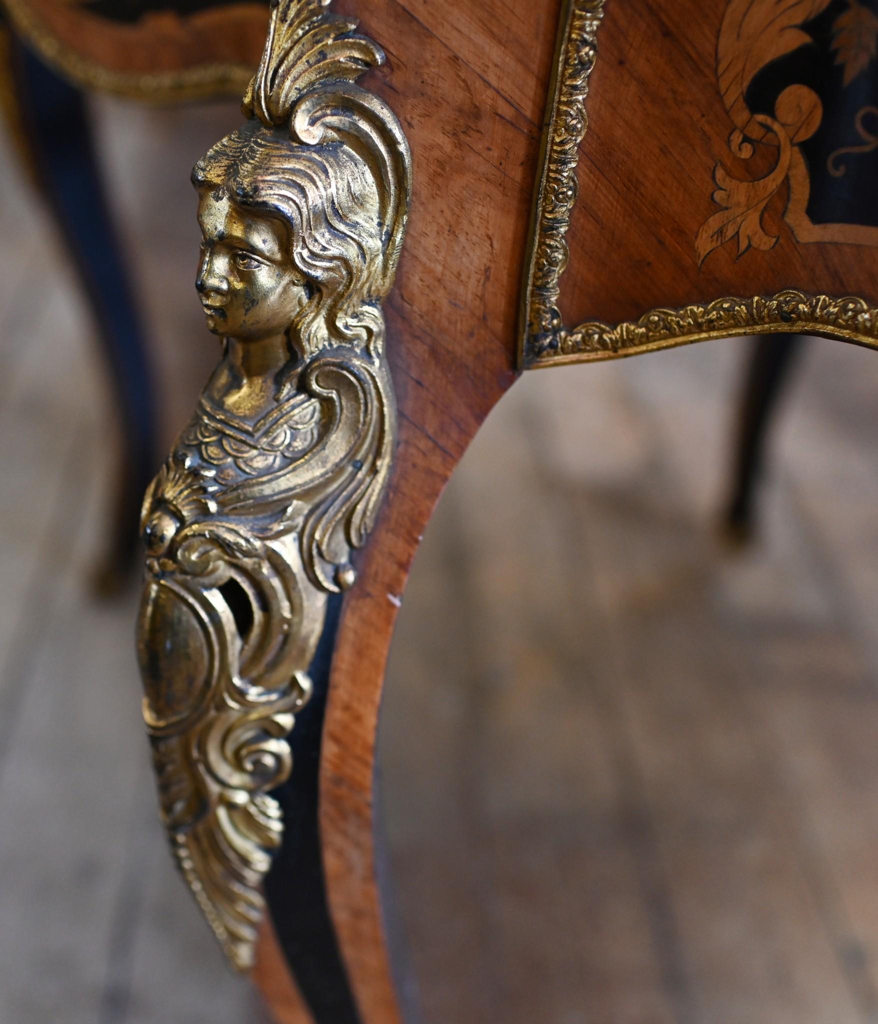 Napoleon III Centre Table Inlay Violin Form For Sale 1