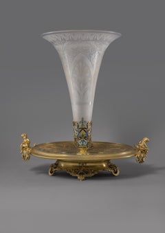 Napoléon III Champlevé Enamel Centrepiece after Maison Giroux, circa 1870