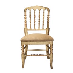 Napoleon III Chiavari Solid Wooden Hand-Crafted Gold Leaf Chairs, France, 1960