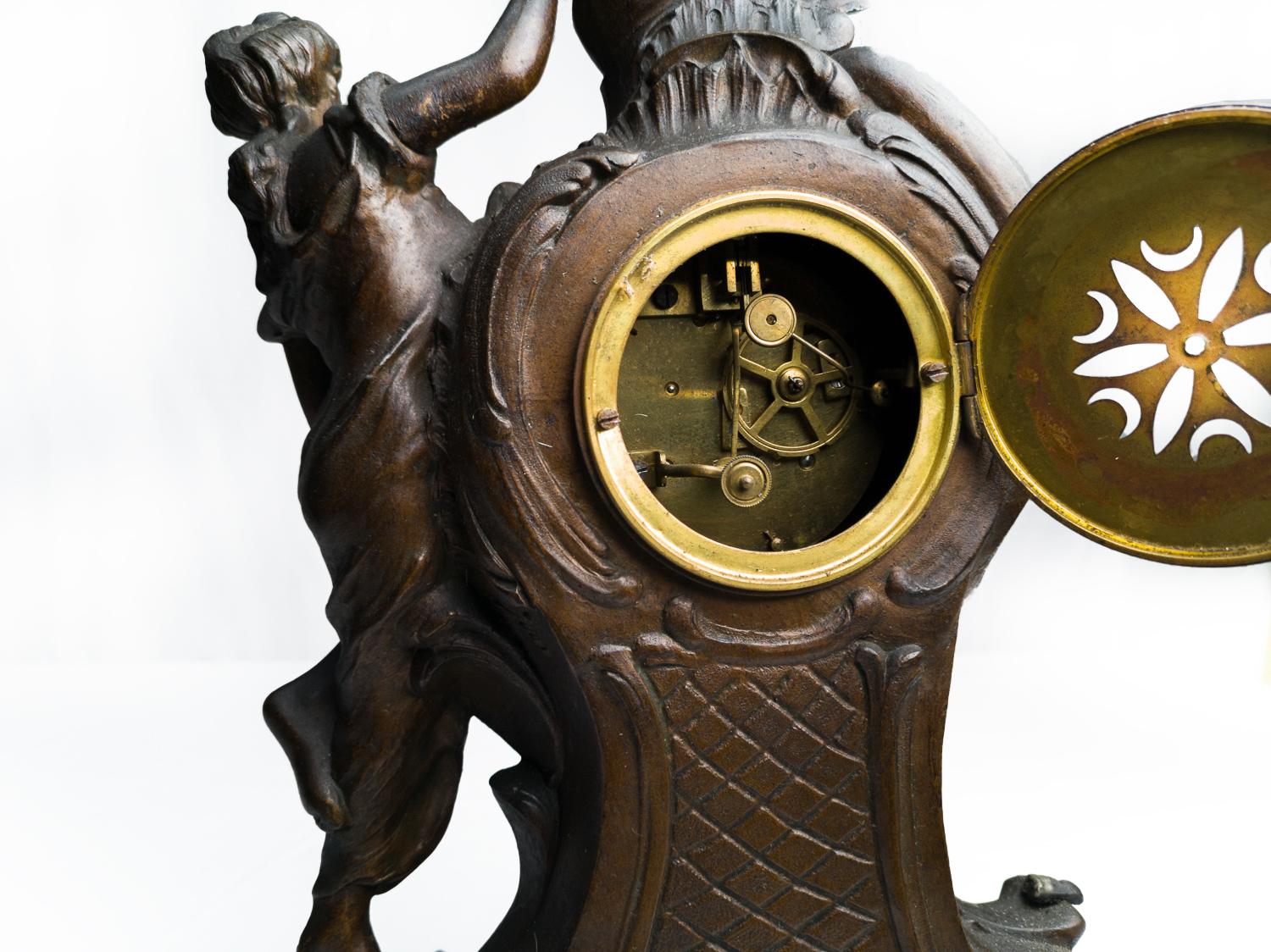 Napoleon III Chimney Clock, (19th Century) For Sale 1