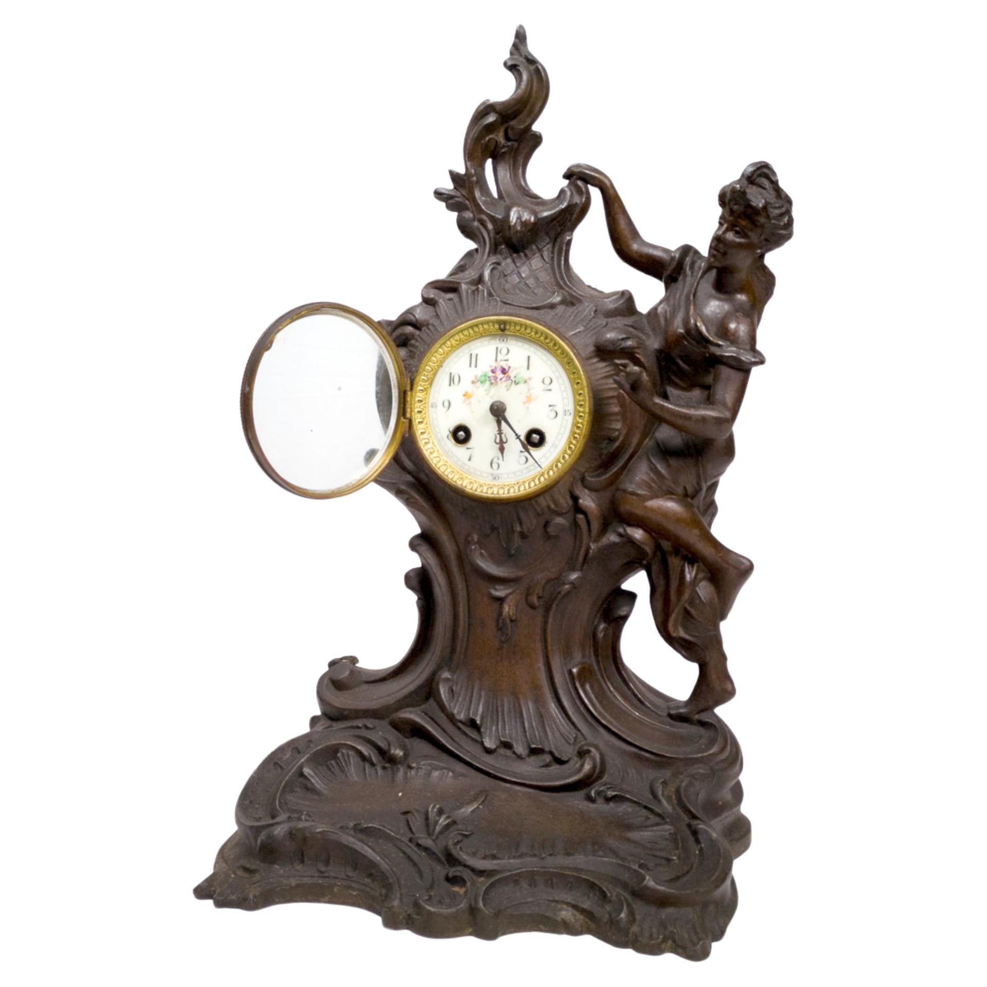 Napoleon III Chimney Clock, 19th Century For Sale