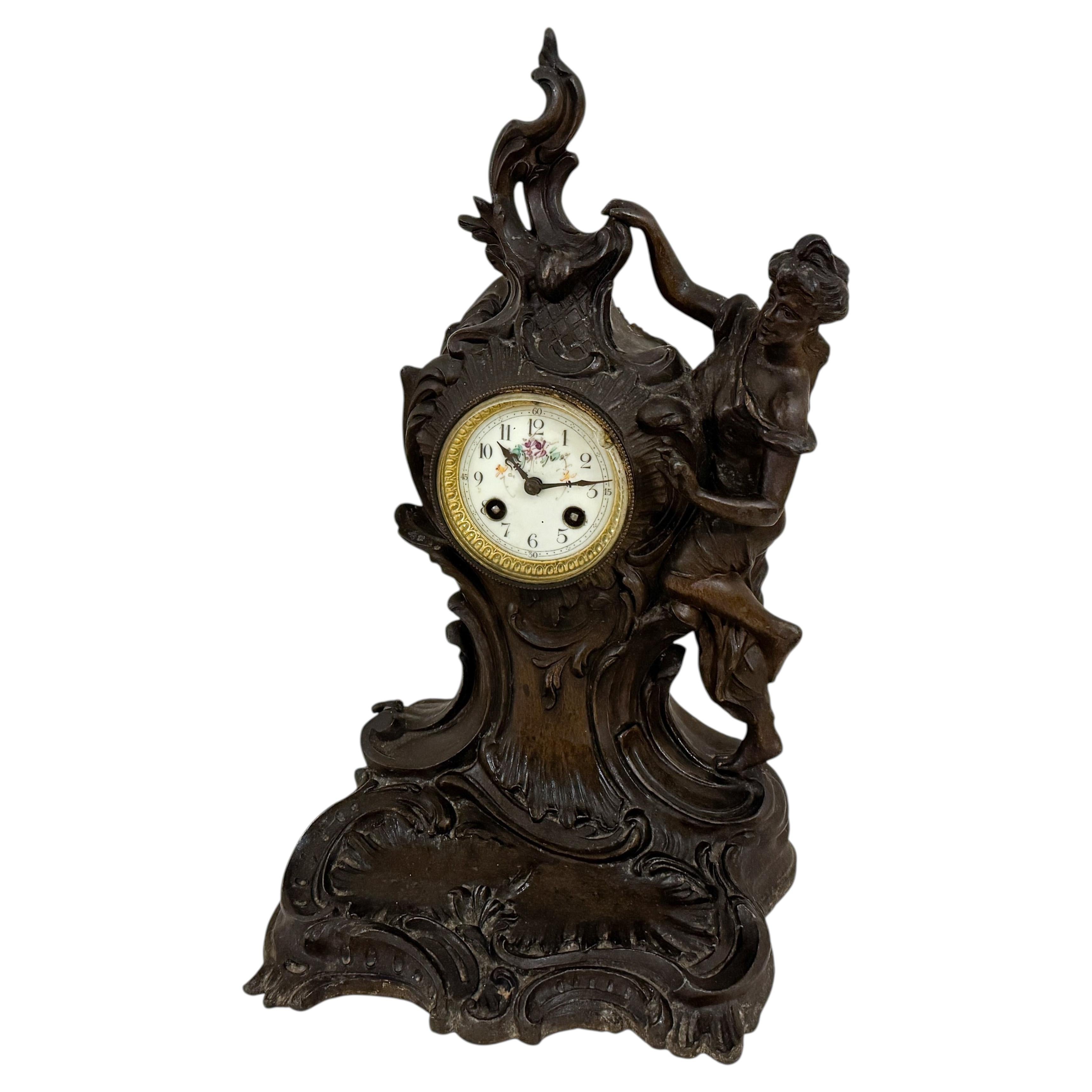 Napoleon III Chimney Table Clock, 19th Century For Sale
