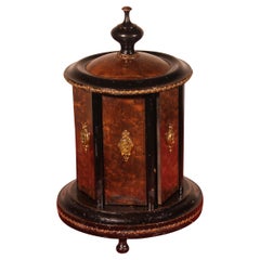 Napoleon III Cigar Humidor In Blackened Wood And Brass