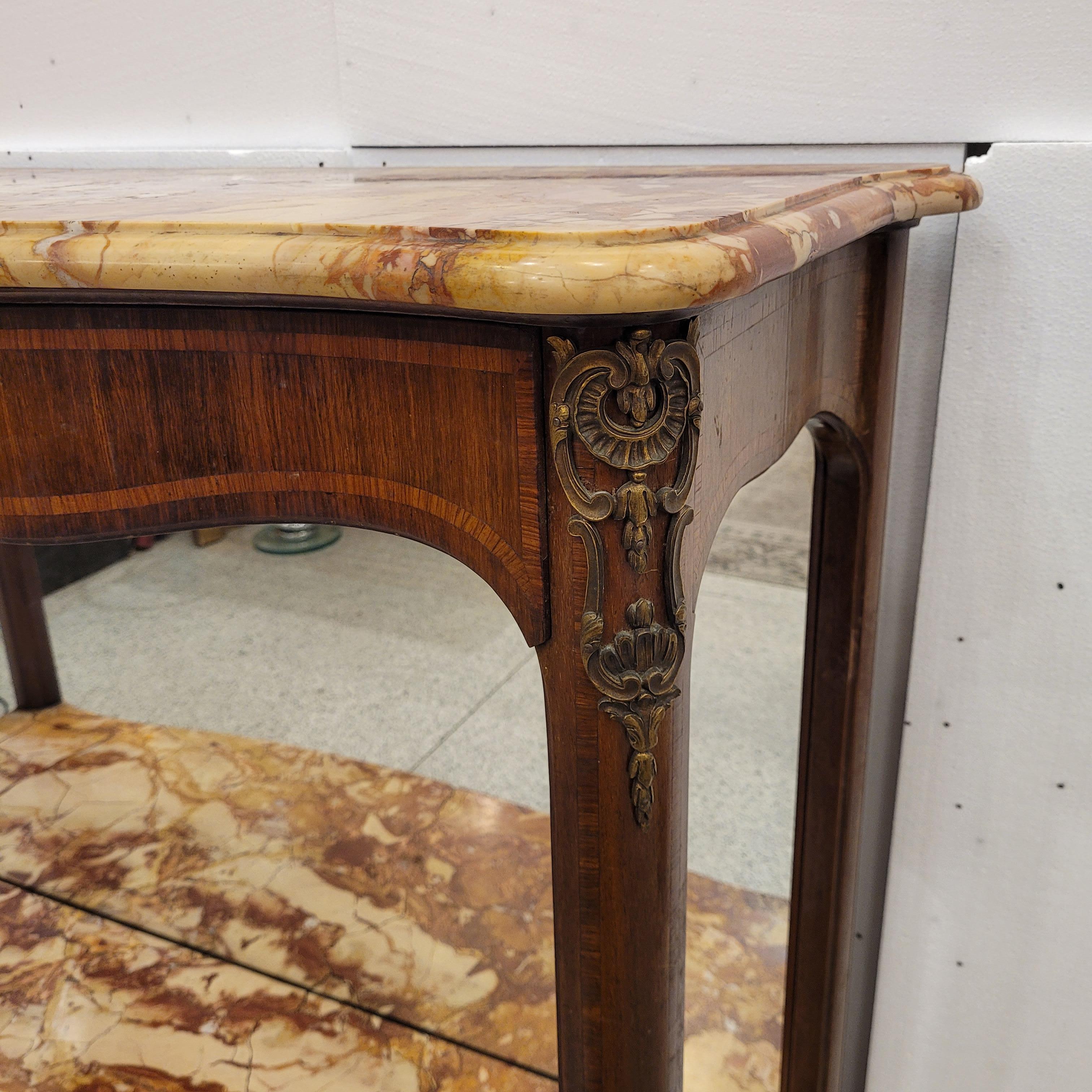 Table console Napoléon III, Faubourg St Honoré Signée Wood Marble and Mirror Fra en vente 10