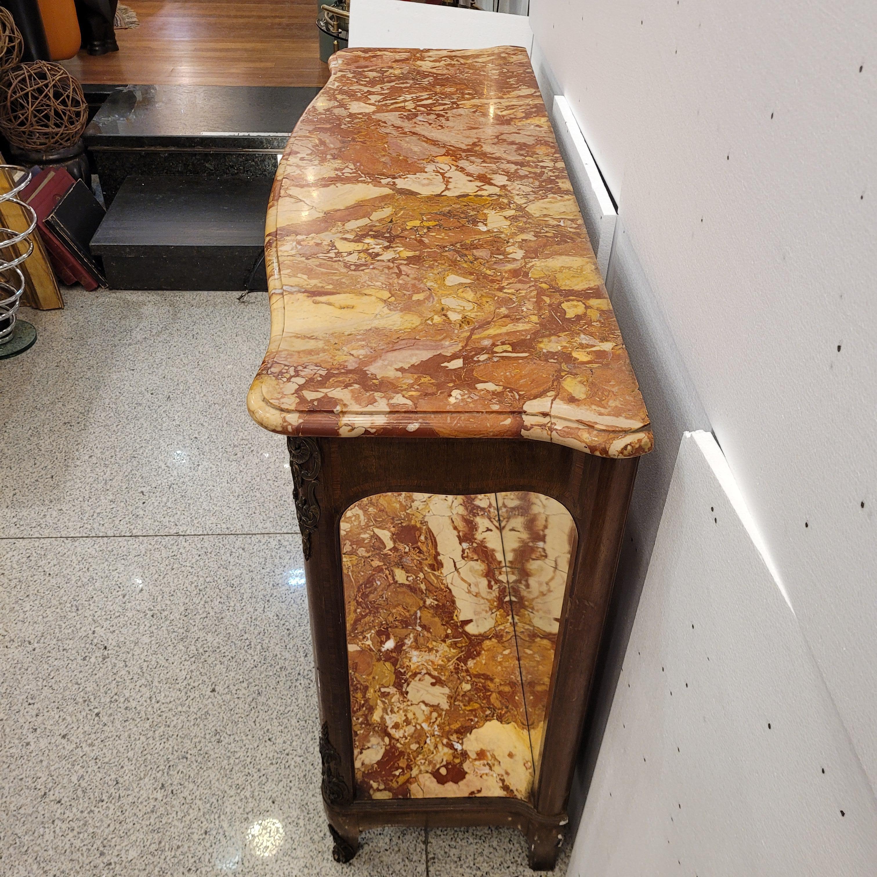 Table console Napoléon III, Faubourg St Honoré Signée Wood Marble and Mirror Fra en vente 11