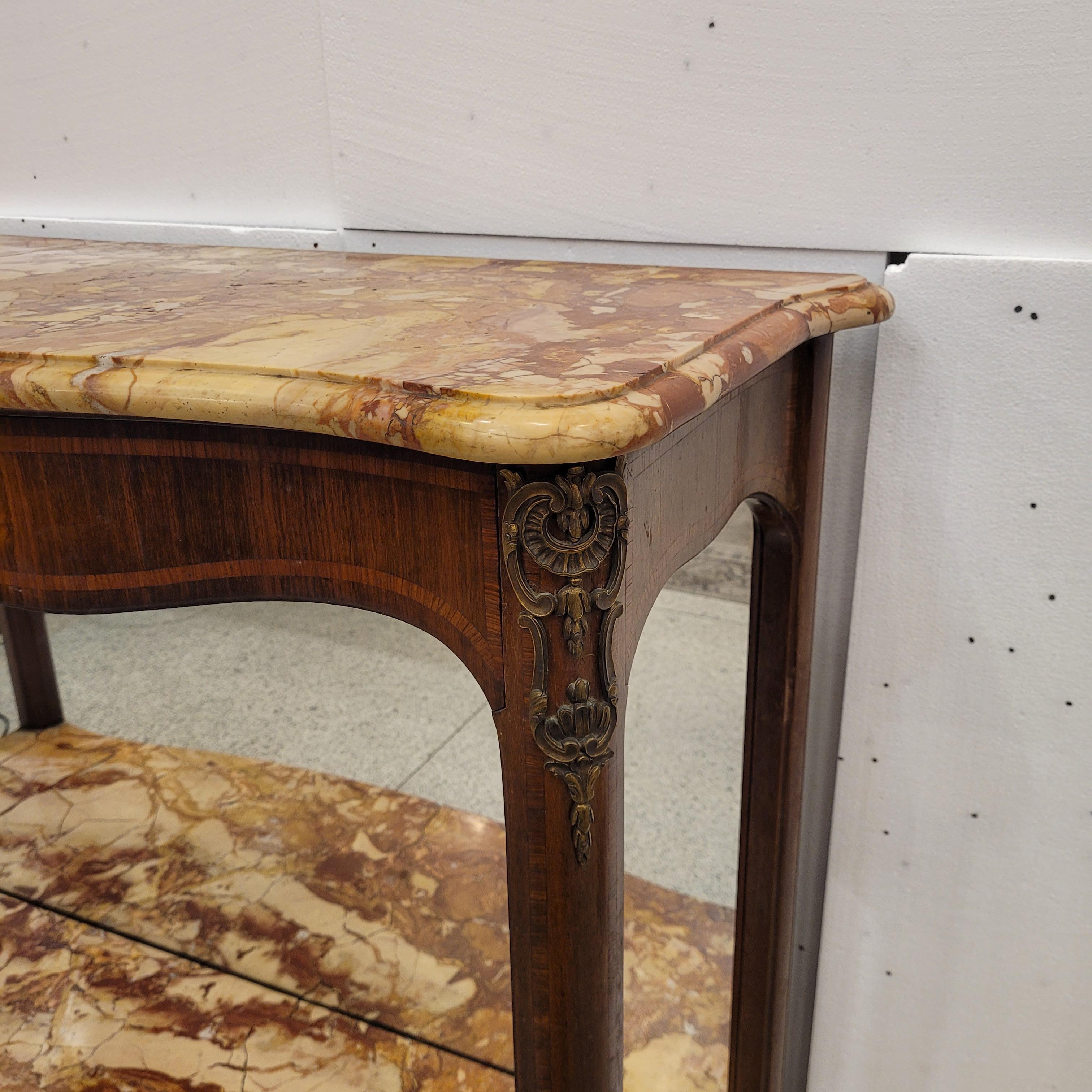 Table console Napoléon III, Faubourg St Honoré Signée Wood Marble and Mirror Fra en vente 12