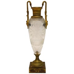 Napoleon III Cut Crystal and Ormolu Vase
