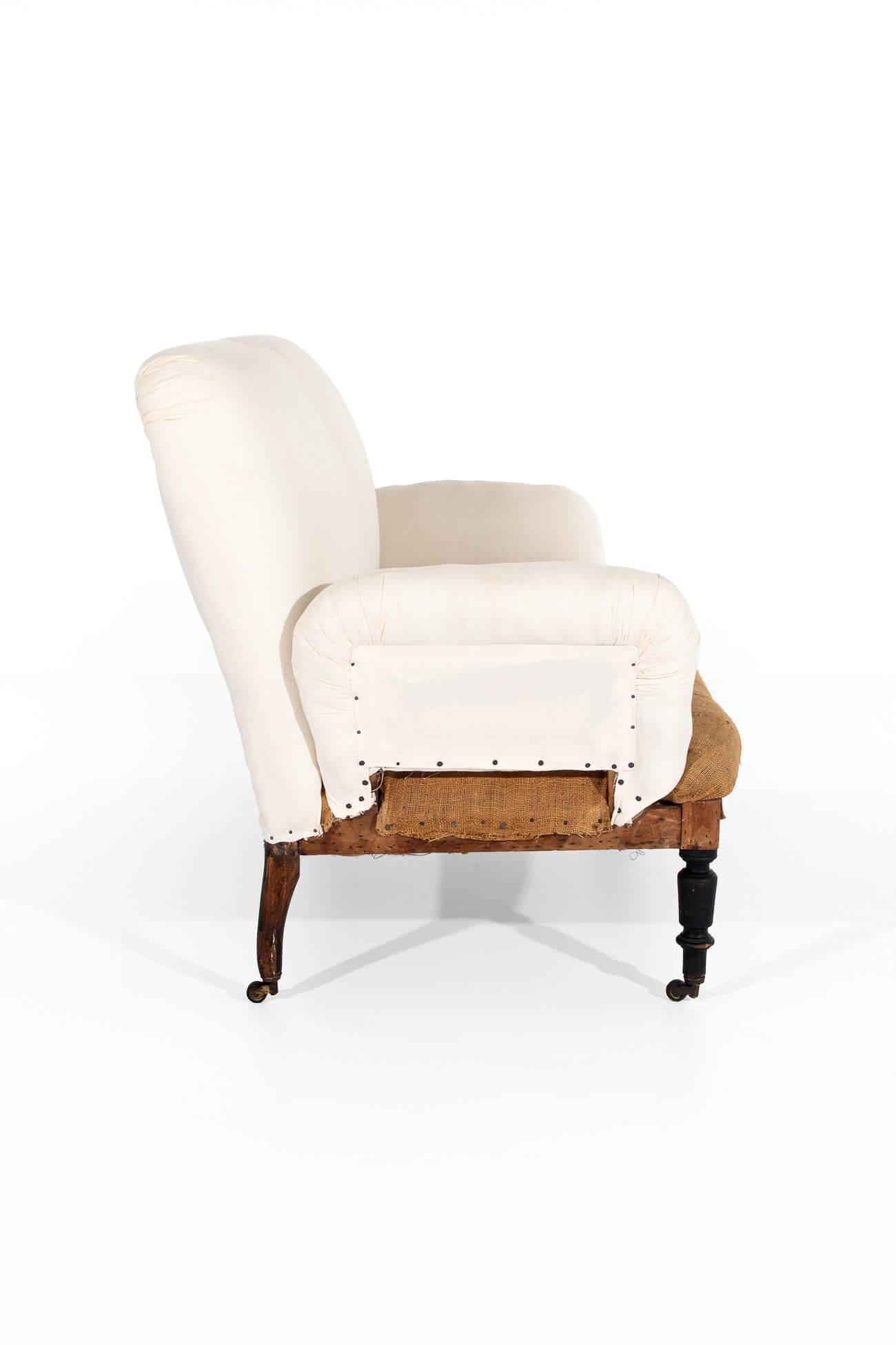 French Napoleon III Deconstructed Two Seater Sofa For Sale