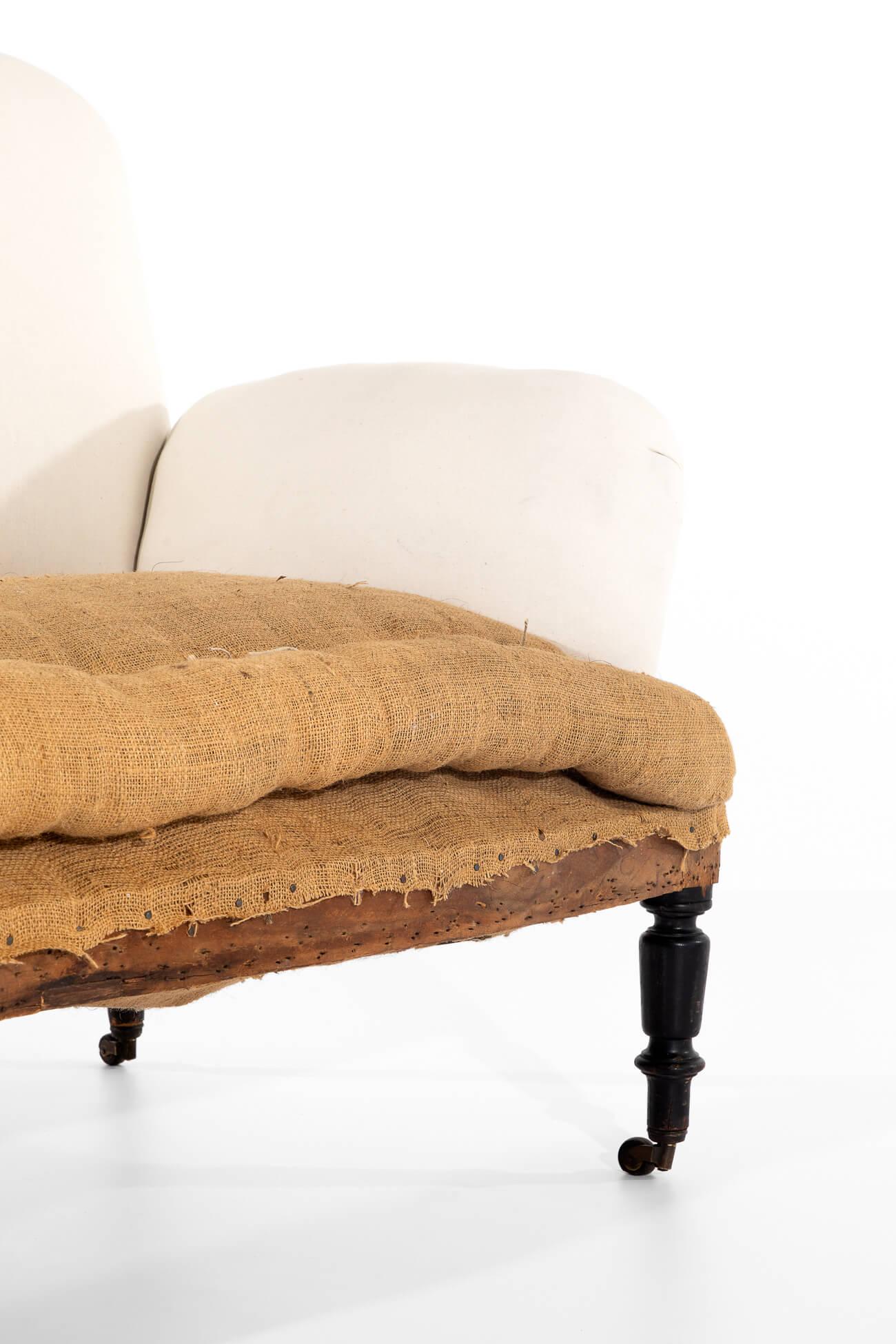 Hand-Crafted Napoleon III Deconstructed Two Seater Sofa For Sale