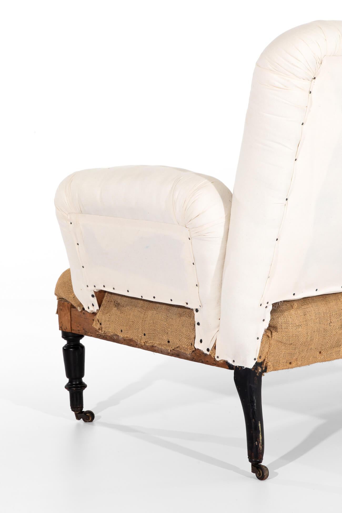 Hand-Crafted Napoleon III Deconstructed Two Seater Sofa For Sale