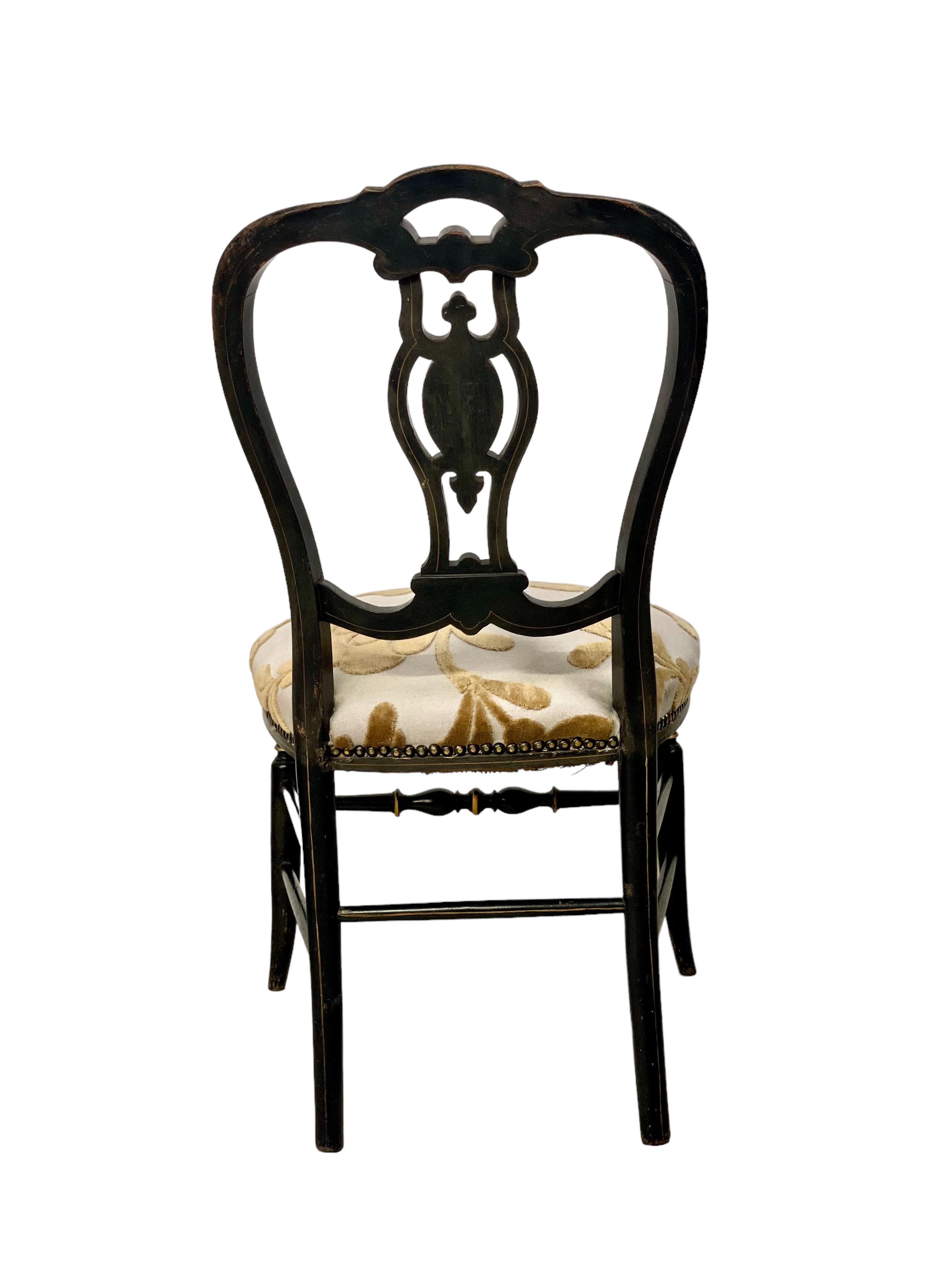 Wood French Antique Chair Dating from the Napoleon III Period  For Sale