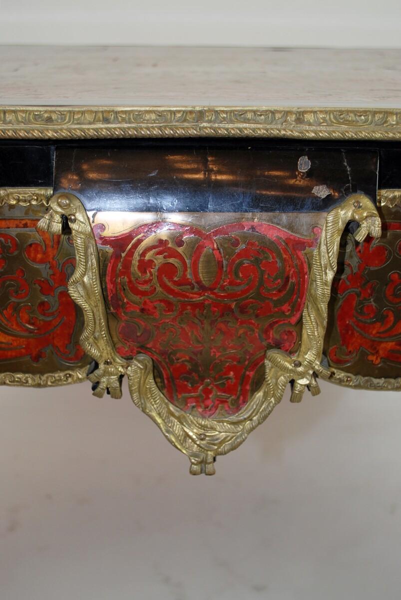 Belgian Napoleon III Desk in Boulle Marquetry For Sale
