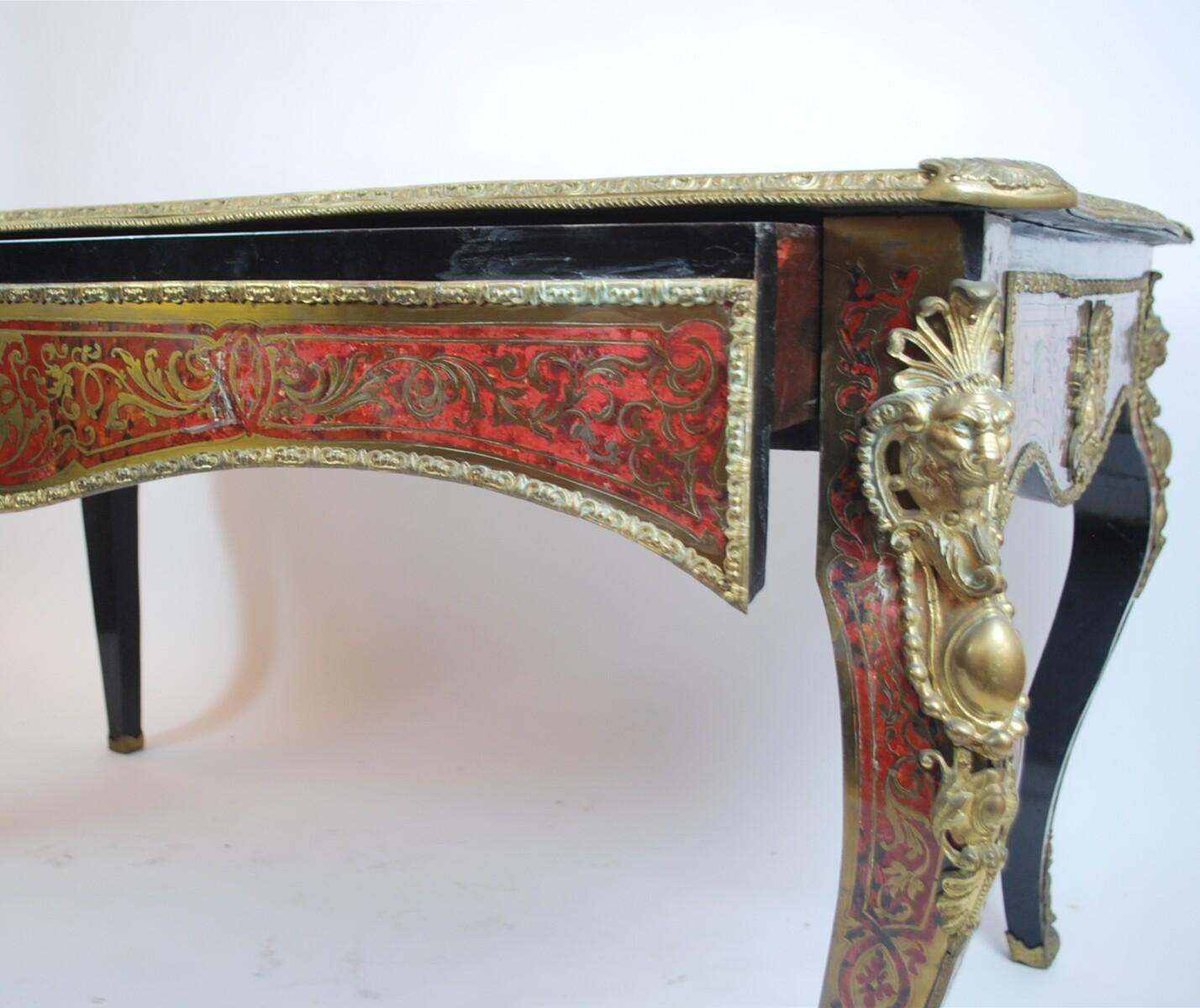 19th Century Napoleon III Desk in Boulle Marquetry For Sale