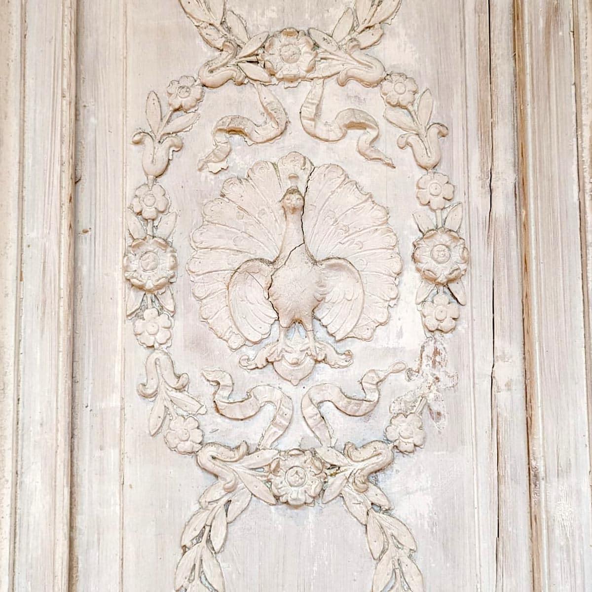 French Napoleon III Double Door with Frame For Sale