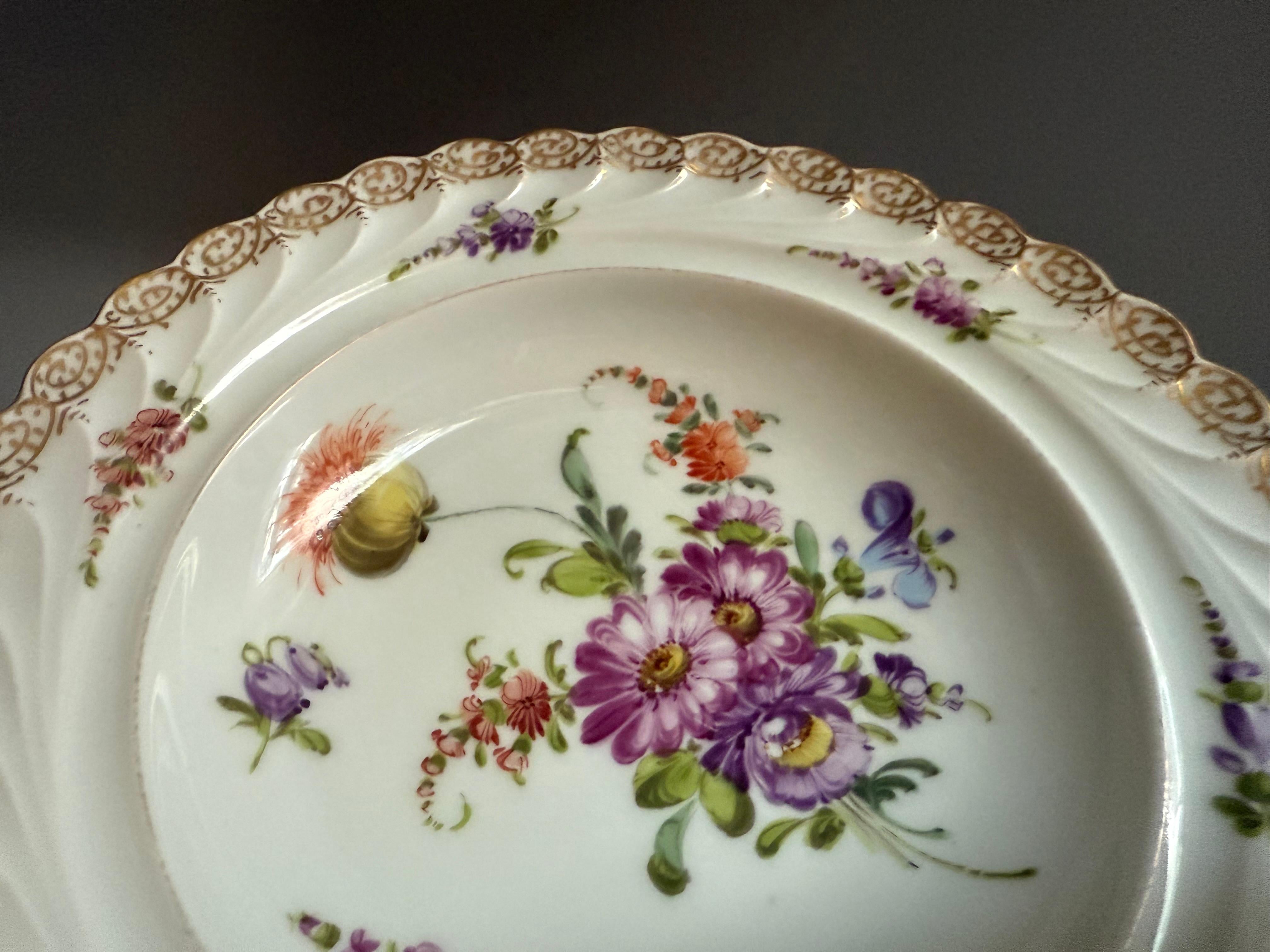Napoleon III Dresden Teller Donath Co Ende 19. Jahrhundert im Angebot 1