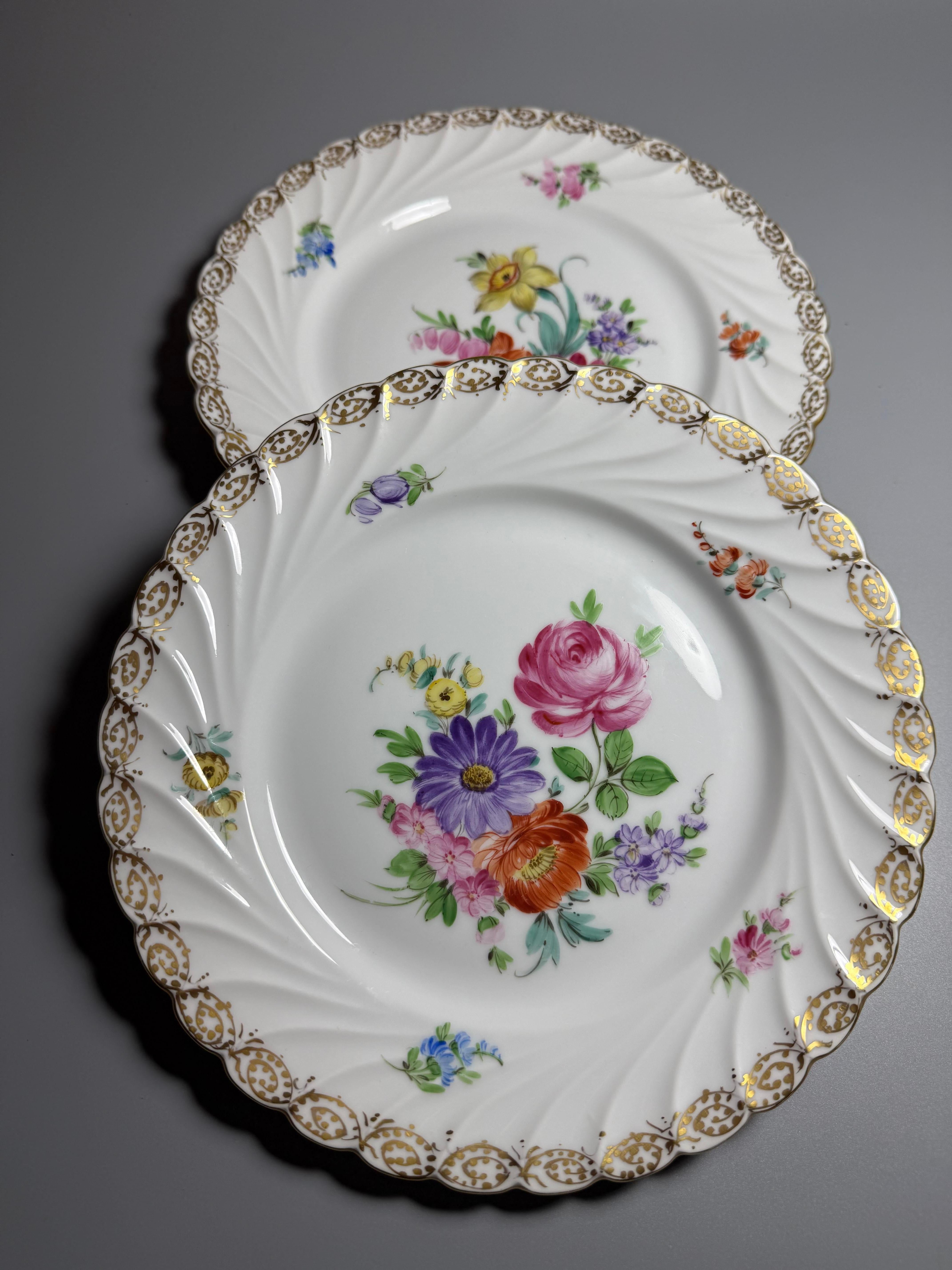 German Napoleon III Dresden Plates Donath Co End 19th Century For Sale