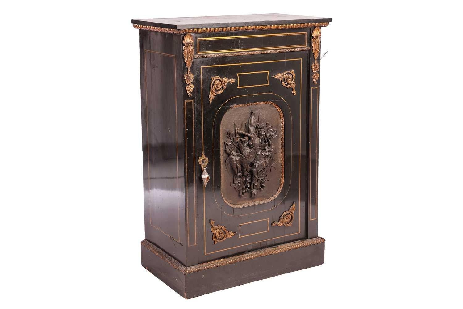 Napoleon III Ebonised Pier Cabinet, Circa 1850-1870, French

A stunning Napoleon III ebonised pier cabinet from the mid-19th century, dating to circa 1850-1870. This elegant French cabinet is a fine example of the Napoleon III style, featuring a