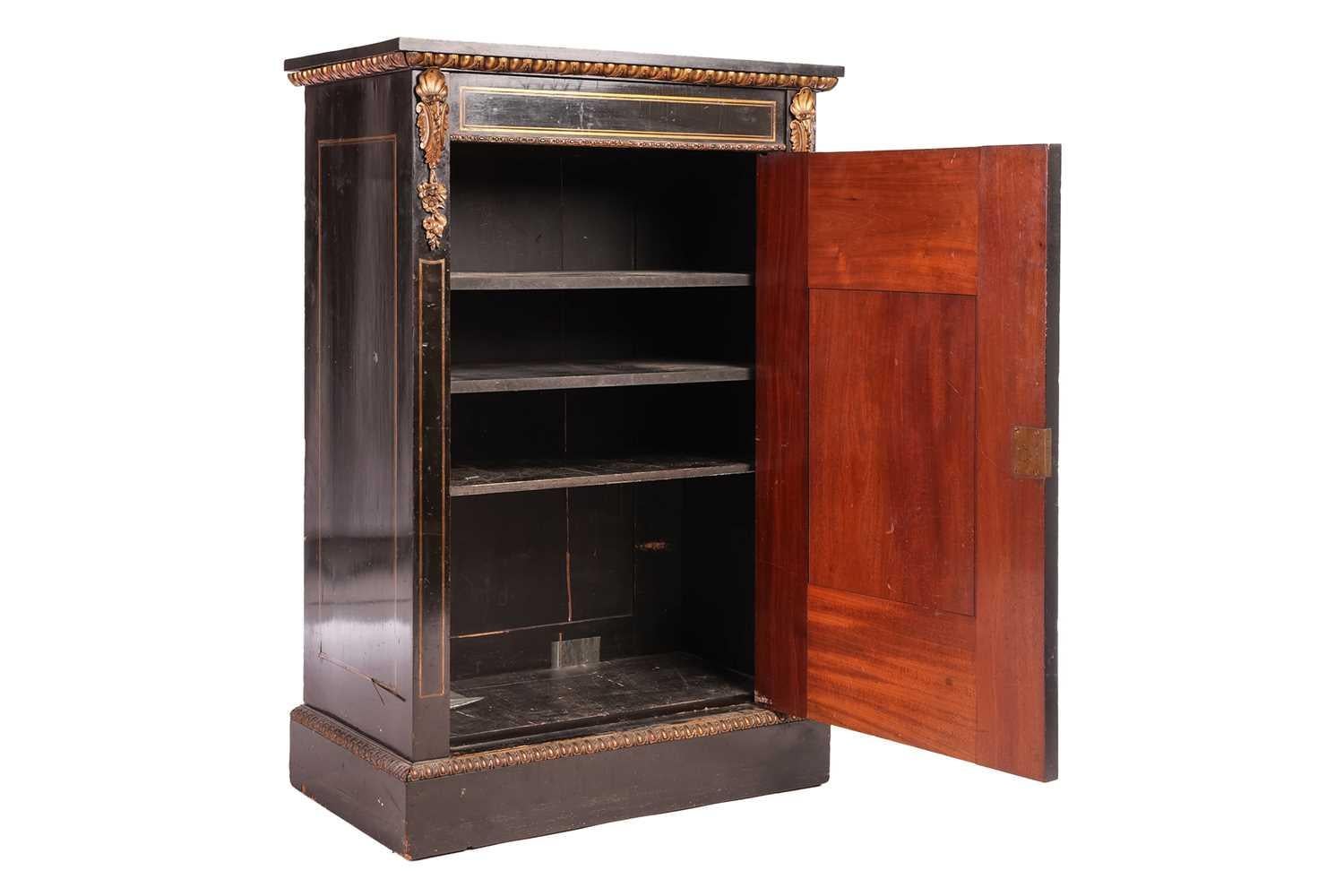 Wood Napoleon III Ebonised Pier Cabinet, Circa 1850-1870, French For Sale