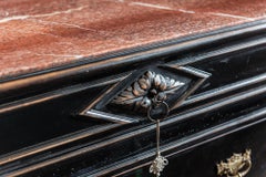 Napoleon III Ebonised Walnut and Marble Commode