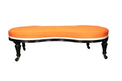 Napoleon III Sanduhrförmige Bank aus Ebenholz