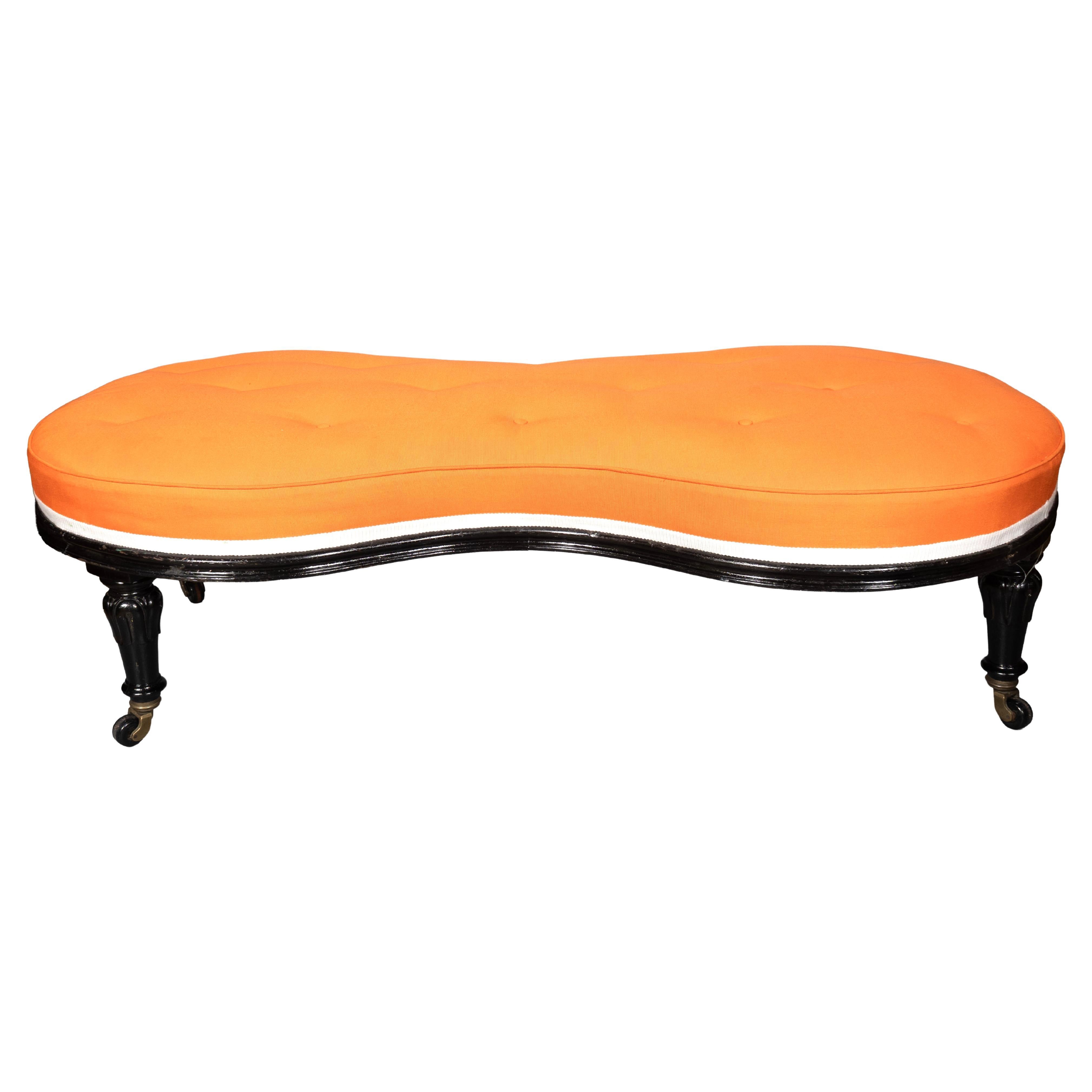 Banco en forma de reloj de arena ebonizado Napoleón III en venta