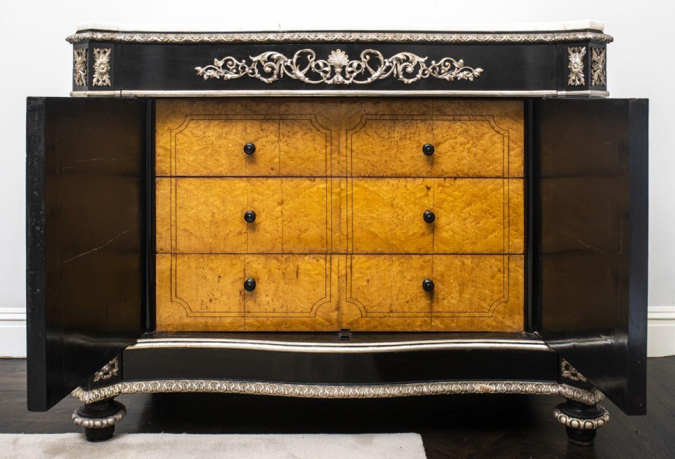 19th Century Napoleon III Ebonized Meuble d'Appui Cabinet For Sale