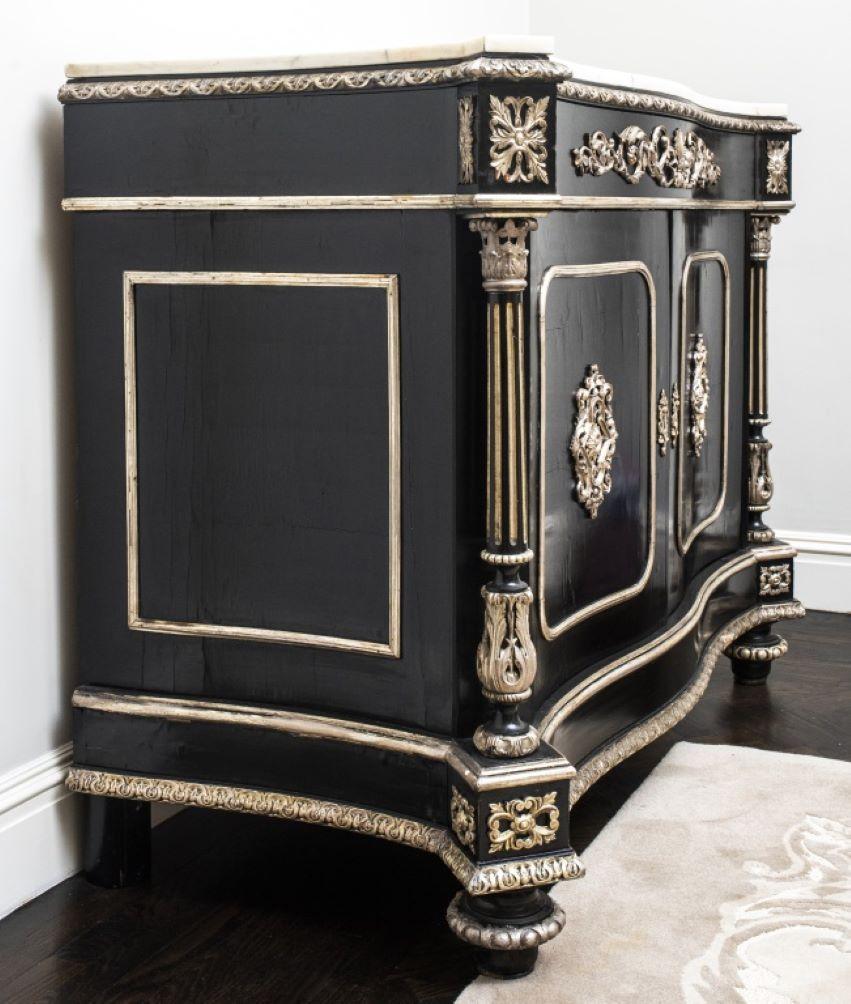 Napoleon III Ebonized Meuble d'Appui Cabinet For Sale 4