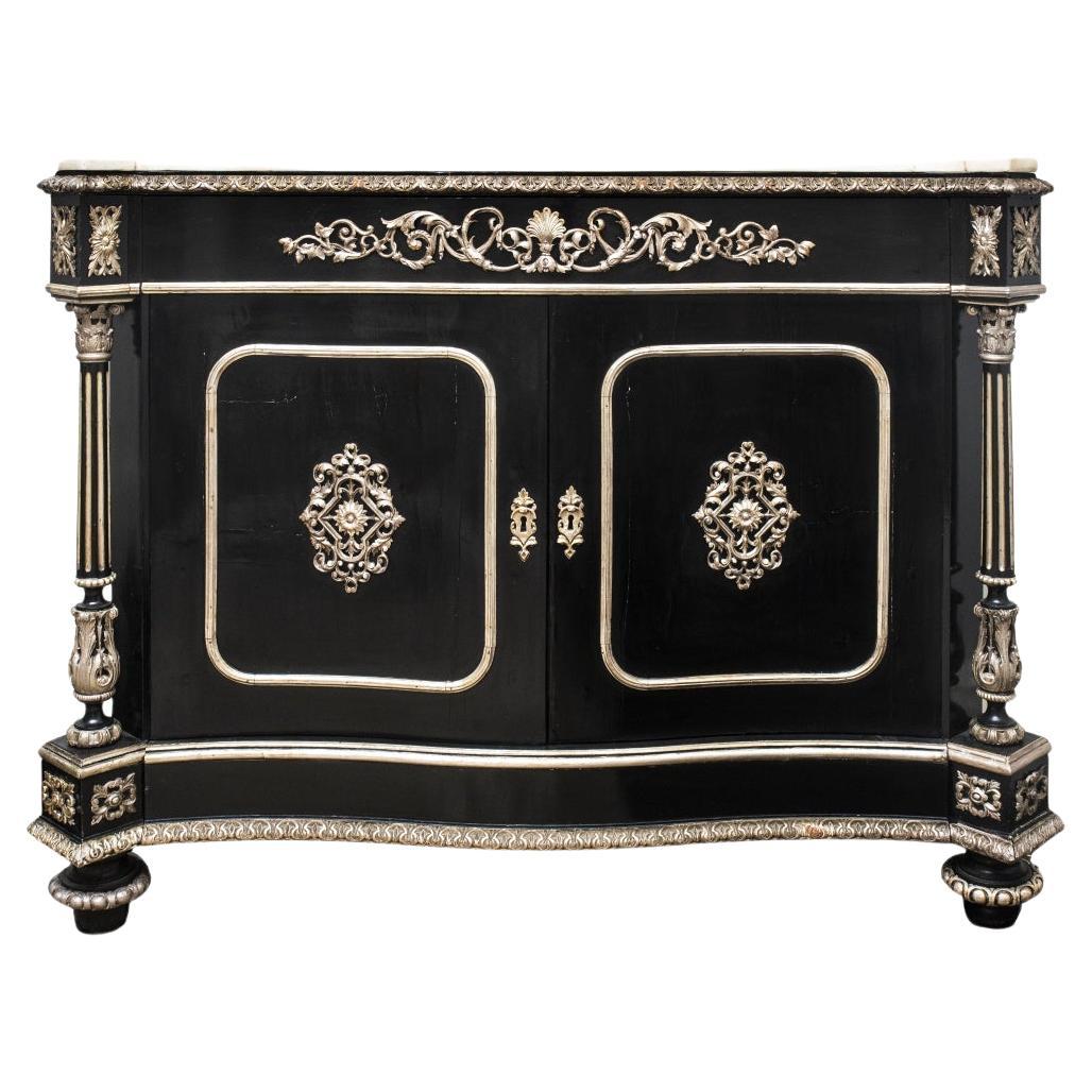 Napoleon III Ebonized Meuble d'Appui Cabinet