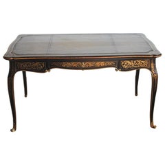 Napoleon III Ebony and Brass Inlaid Desk