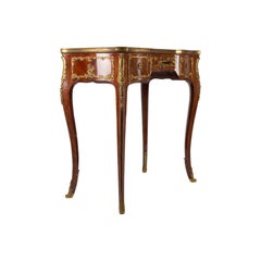 Scrivania dell'epoca di Napoleone III, stile Luigi XV, 1880, firmata Lucien Roulin